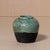 Vintage Studio Pottery Raku Ceramic Teal and Black Vase With Crackle Glaze This handmade studio pottery vase is a...