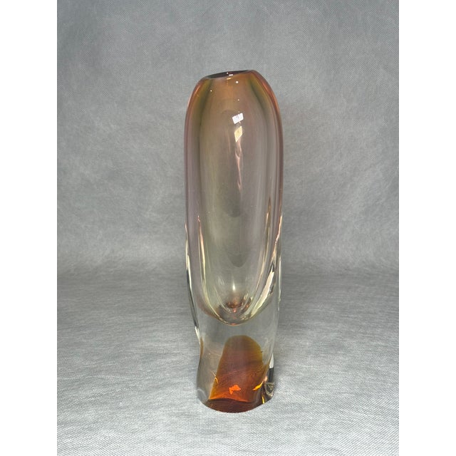 Glass Art Glass Vase attributed to Hana Machovská for Skrdlovice, Czech Republic, 1960s For Sale - Image 7 of 8