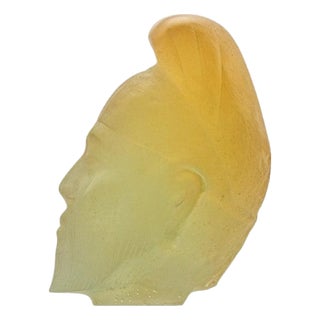 Pate de Verre Taoist Sage Sculpture from Daum, France, 1970 For Sale