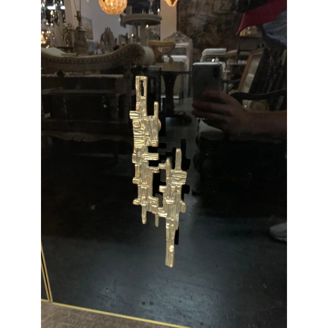 Early 21st Century Modern Italian Black Glass and Brass Sideboard For Sale - Image 4 of 9