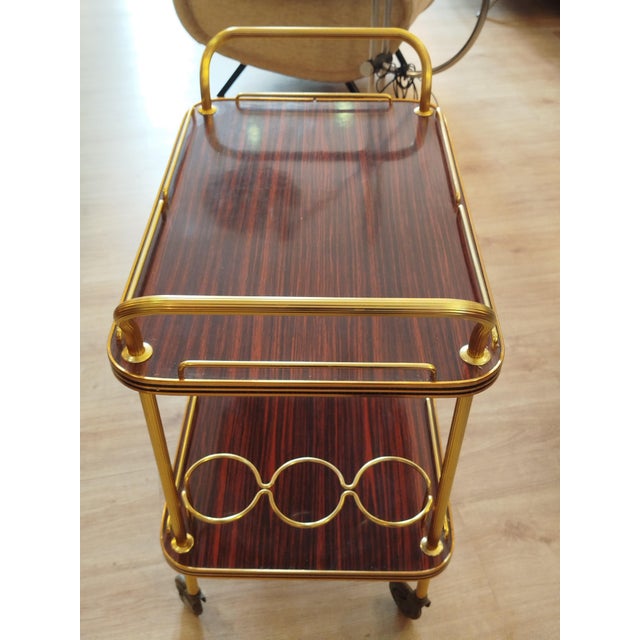 Mid-Century Modern Auxiliary Bar Trolley, Spain, 1960s For Sale - Image 3 of 10