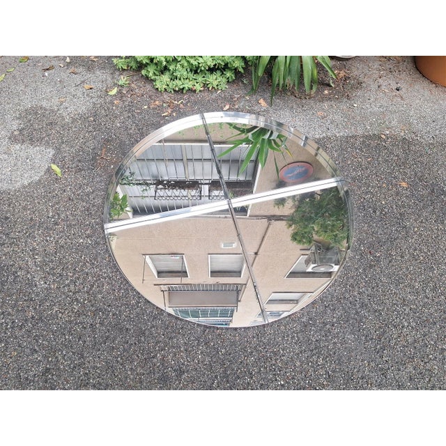 Metal Large Steel Mirror by Vittorio Introini for Saporiti, 1960s For Sale - Image 7 of 12