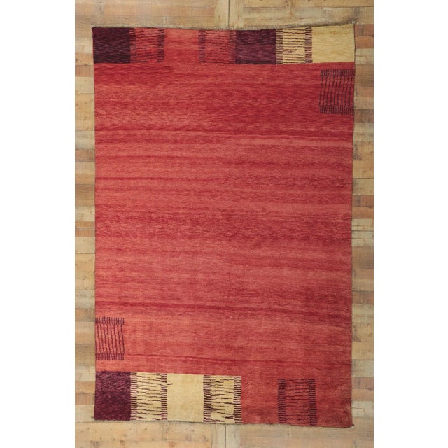 Red Vintage Pakistani Red Area Rug - 06'02 X 09'05 For Sale - Image 8 of 8