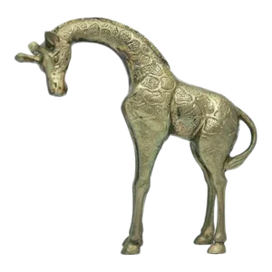 Late 20th Century Vintage Brass Giraffe Figurine