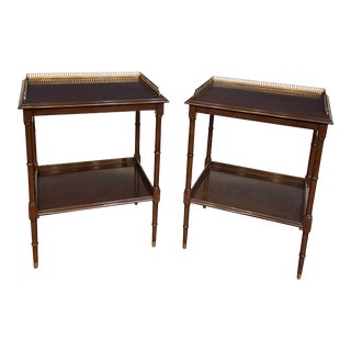 Pair of Mahogany End Tables by Leighton Hall - Showroom Samples For Sale