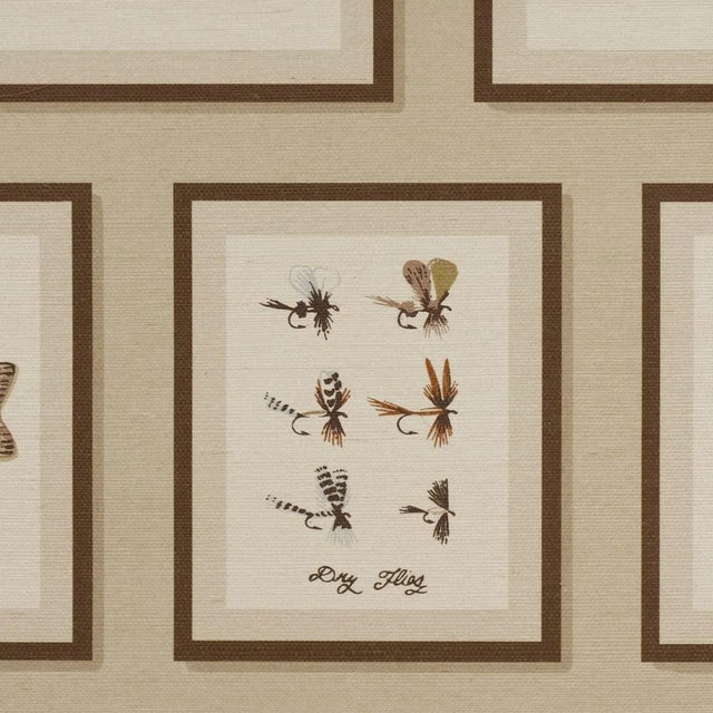 Contemporary SAMPLE - Schumacher Jamie's Trophies Sisal Wallpaper In Natural For Sale - Image 3 of 6