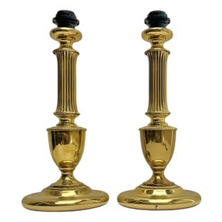 Empire Style Herda Table Lamps in Brass, 1960s, Set of 2 For Sale