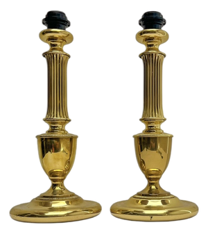 Empire Style Herda Table Lamps in Brass, 1960s, Set of 2