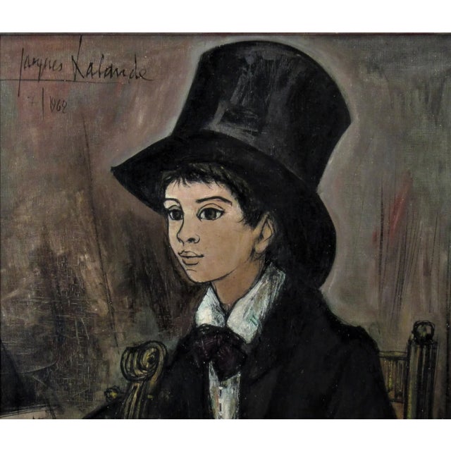 Impressionist Jacques LaLande, Le Jeune Violoniste (The Young Violinist), 1962 For Sale - Image 3 of 7