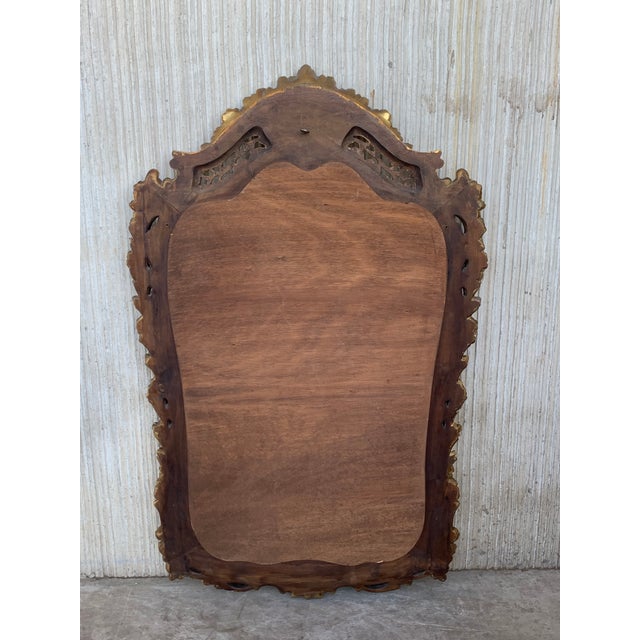 Gold Early 20th French Empire Period Carved Gilt Wood Mirror For Sale - Image 8 of 9