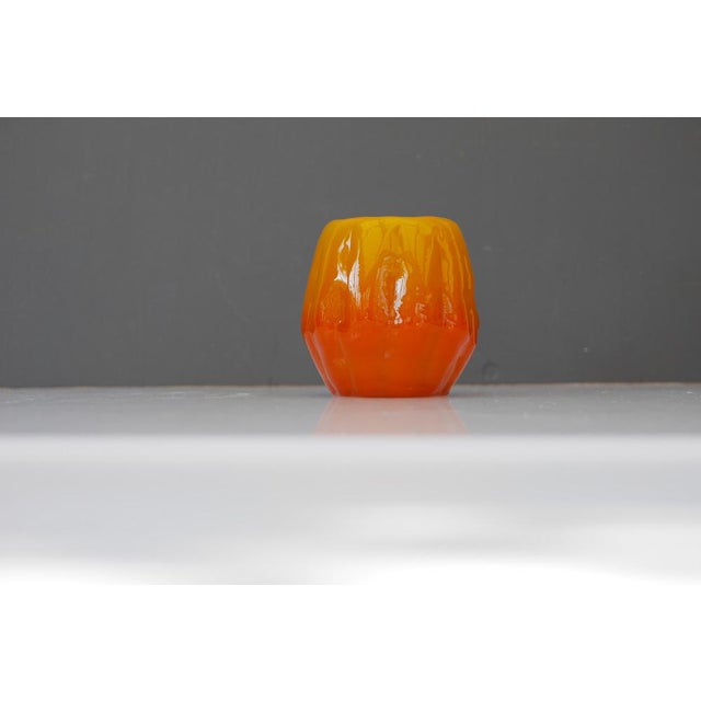 Mid-Century Modern Brutal Art Glass Candleholder by Göte Augustsson Ruda Glasbruk, 1970s For Sale - Image 14 of 16