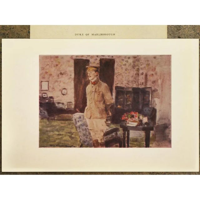 Brown 1901 After Mortimer Menpes "Duke of Marlborough Cousin of Winston Churchill", Original Period Print For Sale - Image 8 of 11