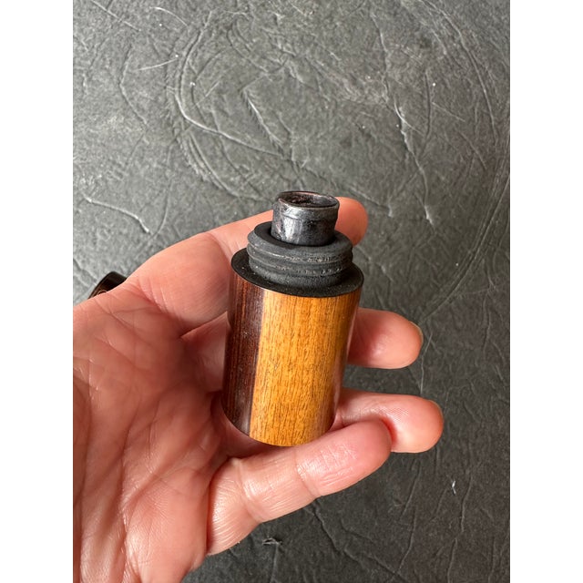 Wood Antique Victorian Rosewood Wooden Inkwell For Sale - Image 7 of 10