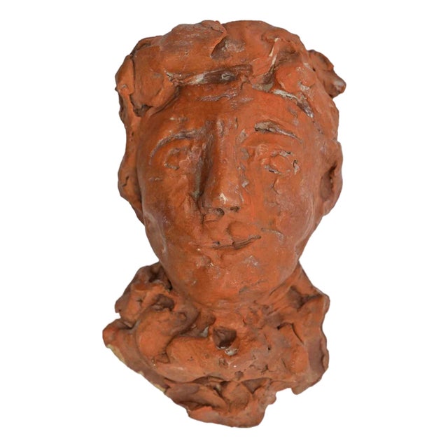 Sirio Pellegrini, Portrait Sculpture, Modern Style, 1960s, Terracotta For Sale