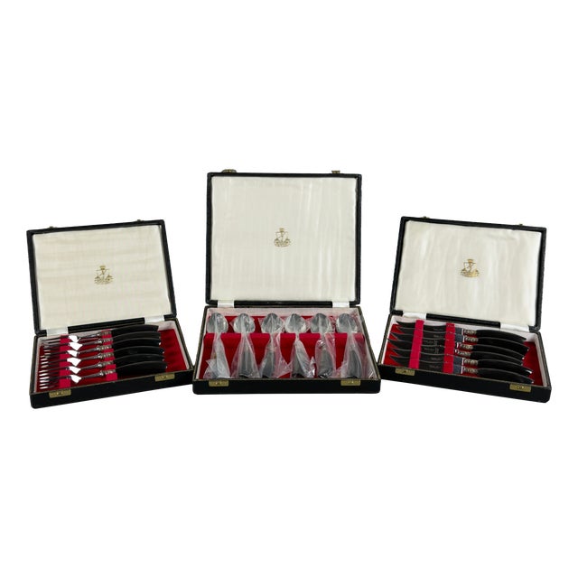 English Cutlery Set from Samuel Peace, Set of 18 For Sale