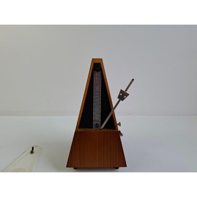 Mid-Century Modern German Mechanical Metronome in Wood from Wittner, 1970 For Sale - Image 12 of 18