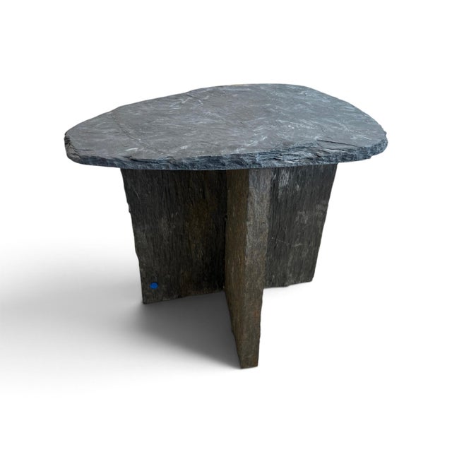 19th Century French Slate Table - Triangular (Two Available) For Sale - Image 5 of 6