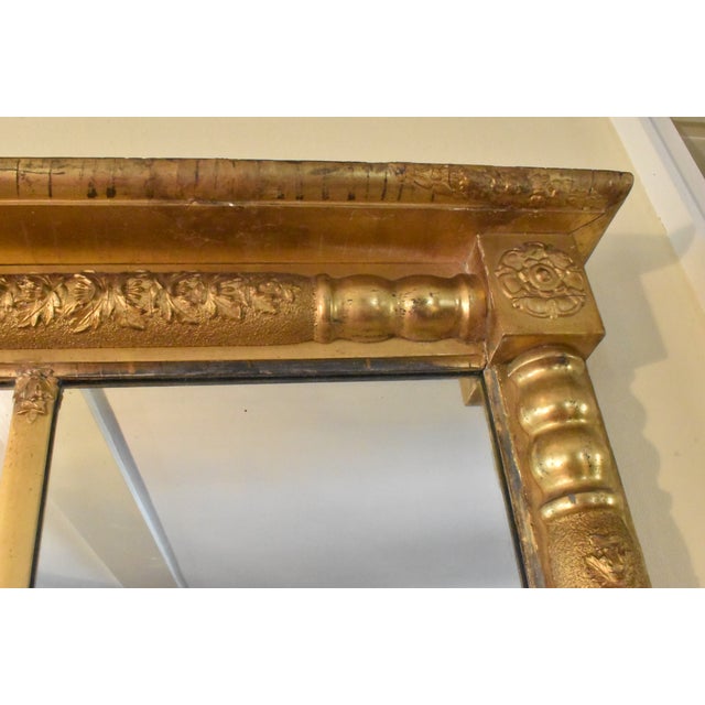 19th Century American Empire Overmantle Mirror For Sale - Image 5 of 6