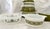 Glass Vintage Pyrex "Verde Green & Verde Square Flowers" Mixing Bowls - Set of 9 For Sale - Image 7 of 10