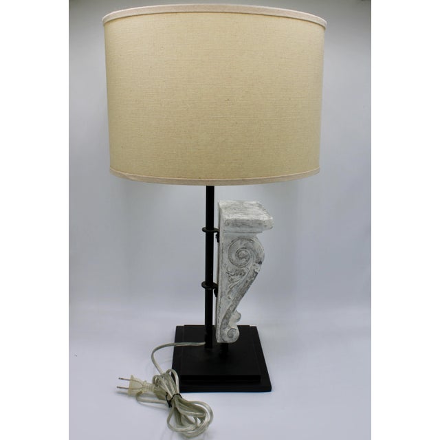 Architectural Restoration Hardware Style Corbel Lamp For Sale - Image 9 of 13