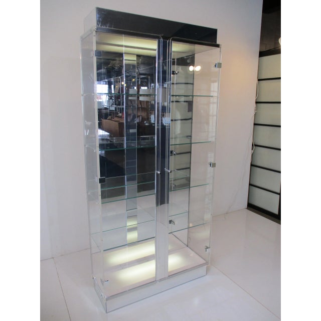 Charles Hollis Jones Lucite / Glass Cabinet For Sale - Image 13 of 13