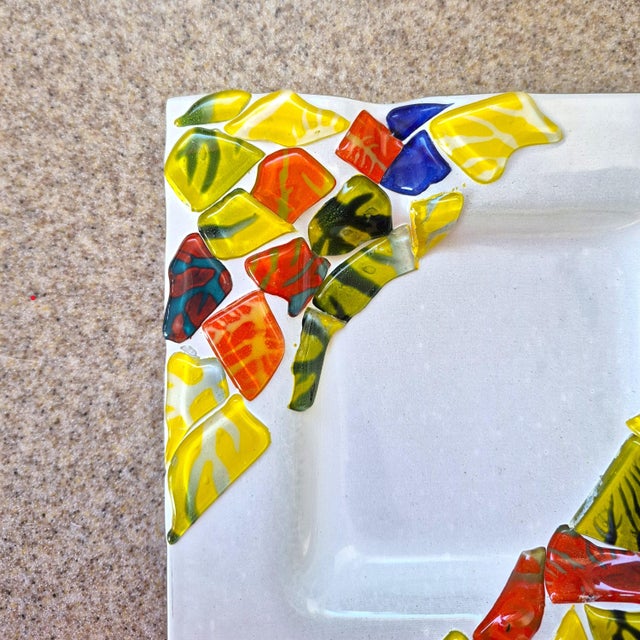 Glass Mid-Mod Fused Art Glass Trinket Dish For Sale - Image 7 of 18