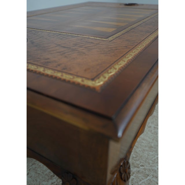 Trosby English Inlaid Leather Top Coffee Table For Sale - Image 13 of 17
