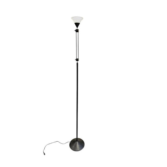 Adjustable Conical Glass and Black Metal Floor Lamp from Tronconi, Italy, 1970s For Sale - Image 12 of 12