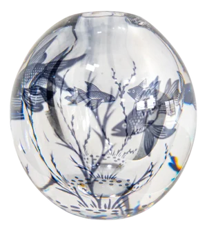 Fish Graal Vase by Edward Hald for Orrefors, 1930s