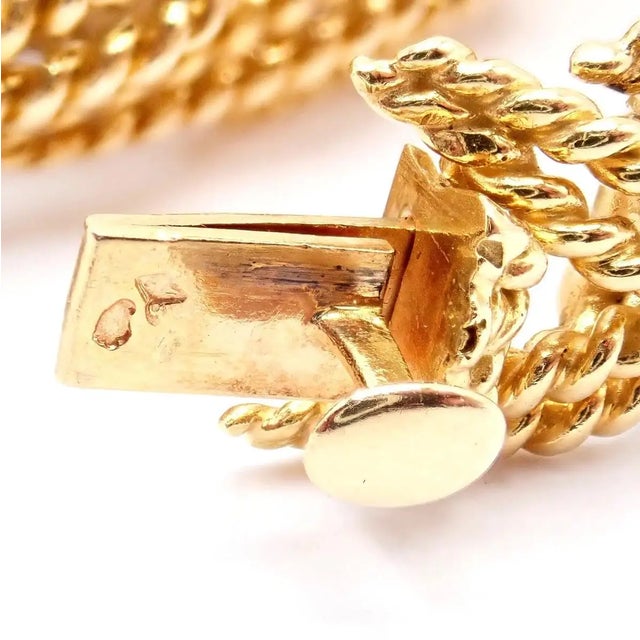 Tiffany and Co. 1990s Tiffany & Co. France Georges Lenfant Yellow Gold Rope Necklace For Sale - Image 4 of 12