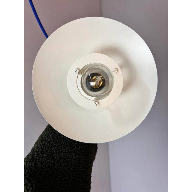 White Small Danish Slatted Lamp For Sale - Image 8 of 11