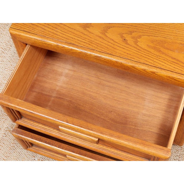 Pair of Boho Two Drawer Oak Nightstands For Sale - Image 12 of 12