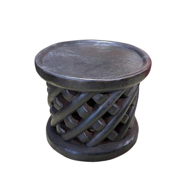 Vintage Lg Tribal Nobility Bamileke Spider Stool/Table Cameroon 16.5" H For Sale In New York - Image 6 of 8