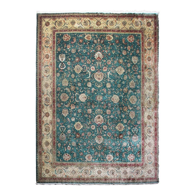 Hand Knotted Vintage Tabriz Rug. 12'10" X 16'06" For Sale