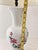 Vintage Floral Ceramic Table Lamp, White Hand-Painted Flower Motif, Traditional Cottage Style, 29” Tall, Decorative Accent Lamp For Sale - Image 4 of 10