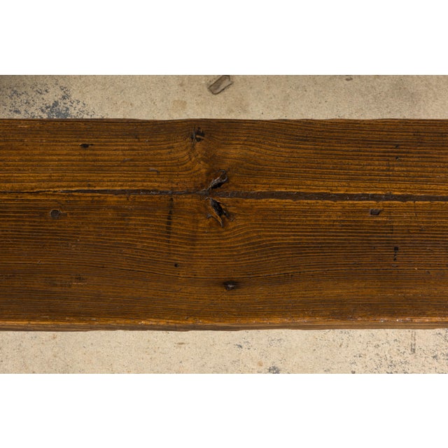 Late 19th Century French Provincial Rustic Pine Farmhouse Bench For Sale In New York - Image 6 of 14
