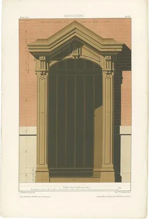 Delarue, Architecture Illustration of Carpentry or Woodwork, 1880, Print