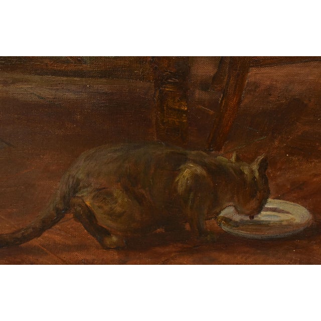 Marius Théodore Barthalot, Interior Scene Domestic Interior, 1890s, Oil on Canvas For Sale - Image 8 of 11
