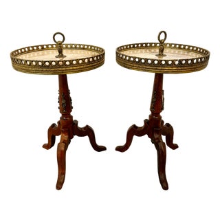 Pair of Antique French Wine Tables Louis XVI Style From 30's For Sale