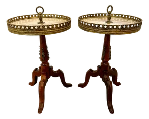 Pair of Antique French Wine Tables Louis XVI Style From 30's