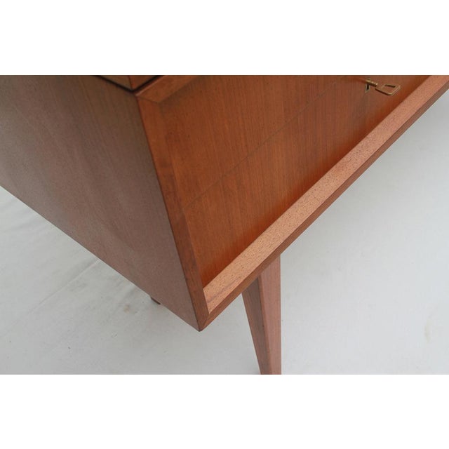 Brown Custom-Made Chest of Drawers in Walnut, 1955 For Sale - Image 8 of 10