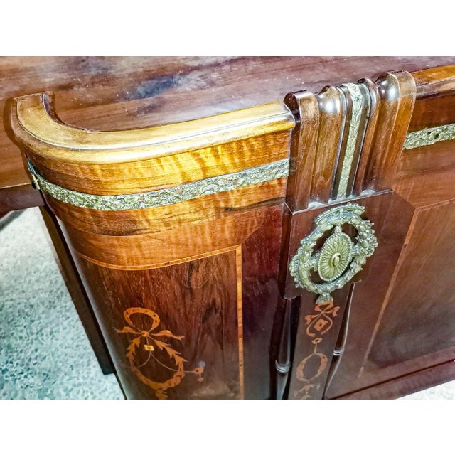 Double Bed with Inlays and Decorations in Worked Brass from Liberty For Sale - Image 4 of 18