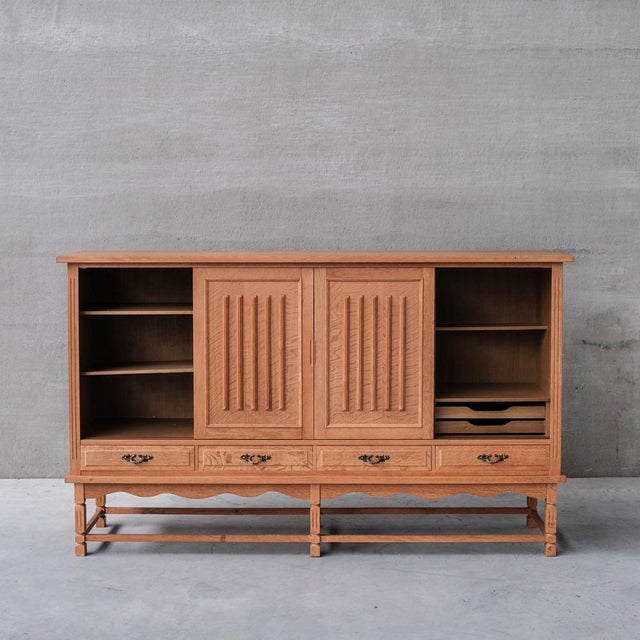 Mid-Century Danish Oak Sideboard in style of Kjaernulf For Sale - Image 16 of 18