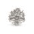 Metal Vintage 18k White Gold 2.30ctw Diamond Bombe Starburst Cluster Cocktail Ring, Size 5 For Sale - Image 7 of 9
