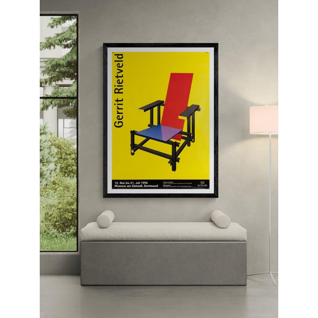 Gerrit rietveld exhibition – 1996 – original vintage exhibition poster by gerrit rietveld – de stijl design – 118.9x84.1...