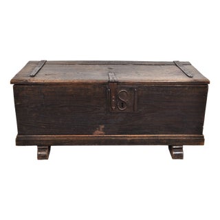 Antique Oak Chest, 1780s For Sale