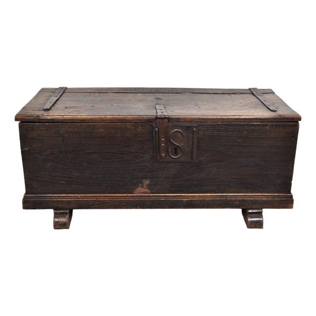 Antique Oak Chest, 1780s For Sale