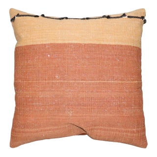 Large Antique Kilim Rustic Pillow For Sale
