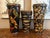 1950s Vintage English Planter Jardiniere Urn Bird Decoupage Black Tole Aviary Décor For Sale - Image 5 of 18
