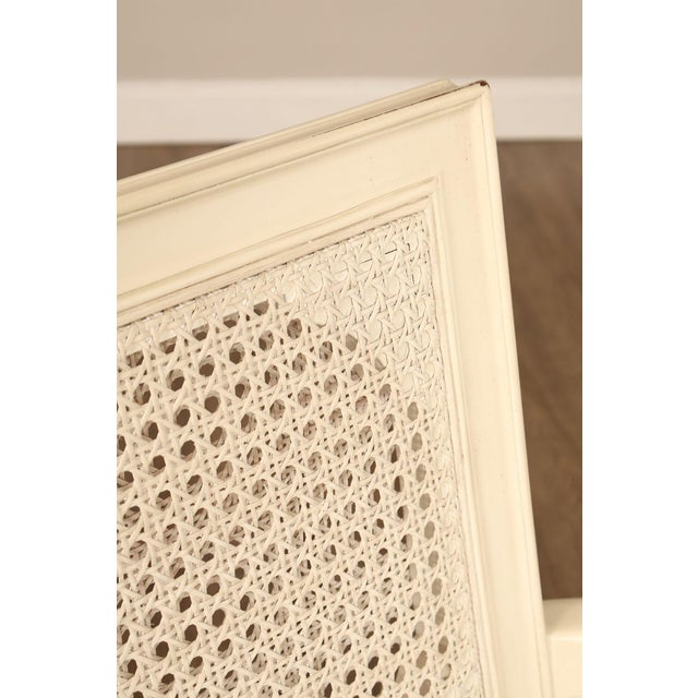 Alden Parkes Country French Louis XVI Style Caned Back Painted Settee For Sale - Image 4 of 18